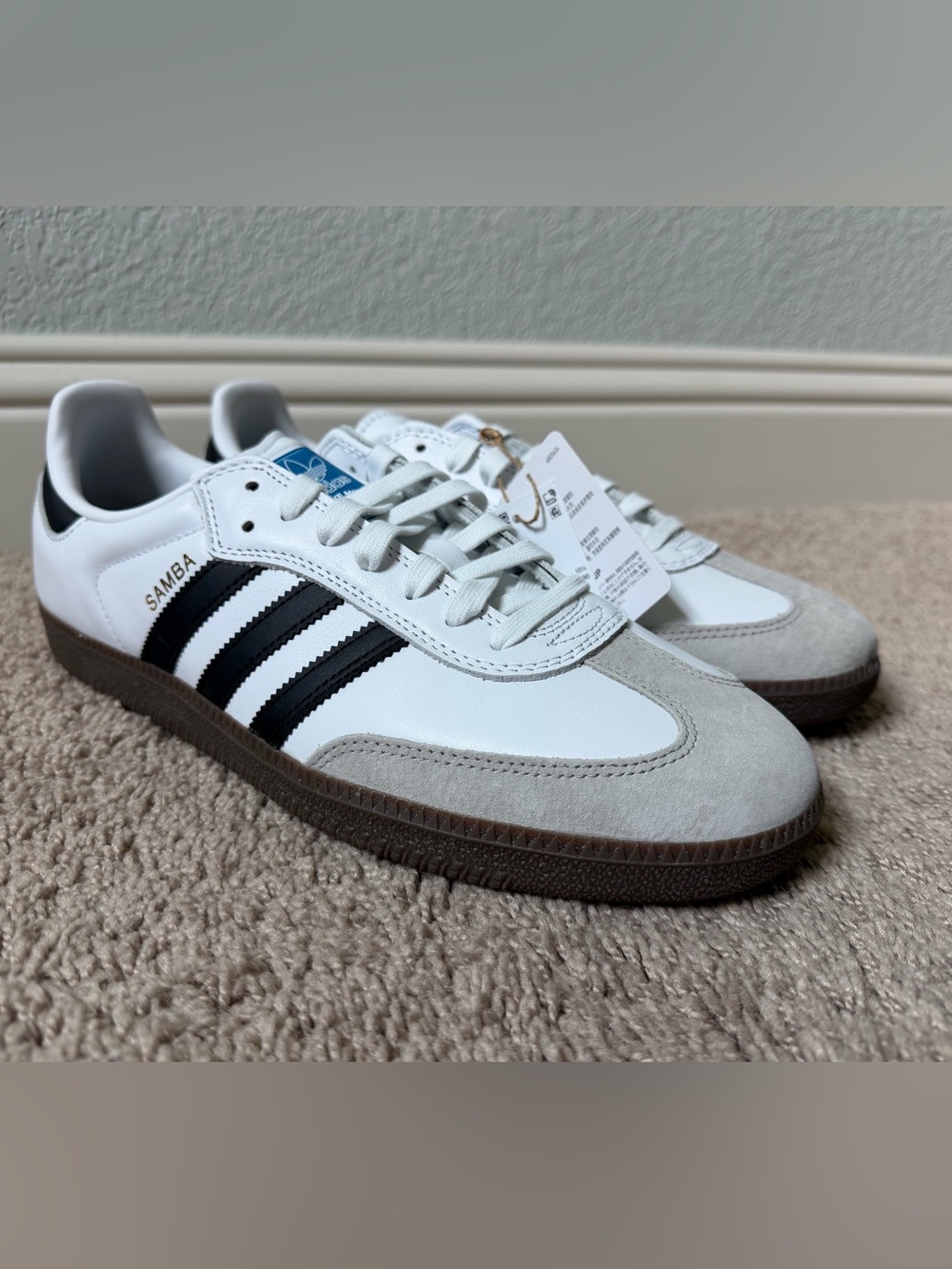 Adidas Samba ADV Skate Shoes White Black Gum GZ8477 Men's New